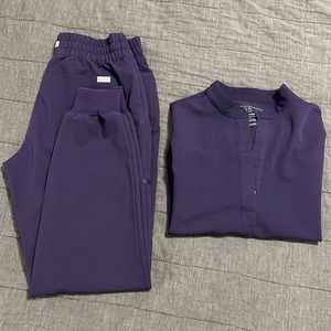 FIGS Purple Jam scrub set